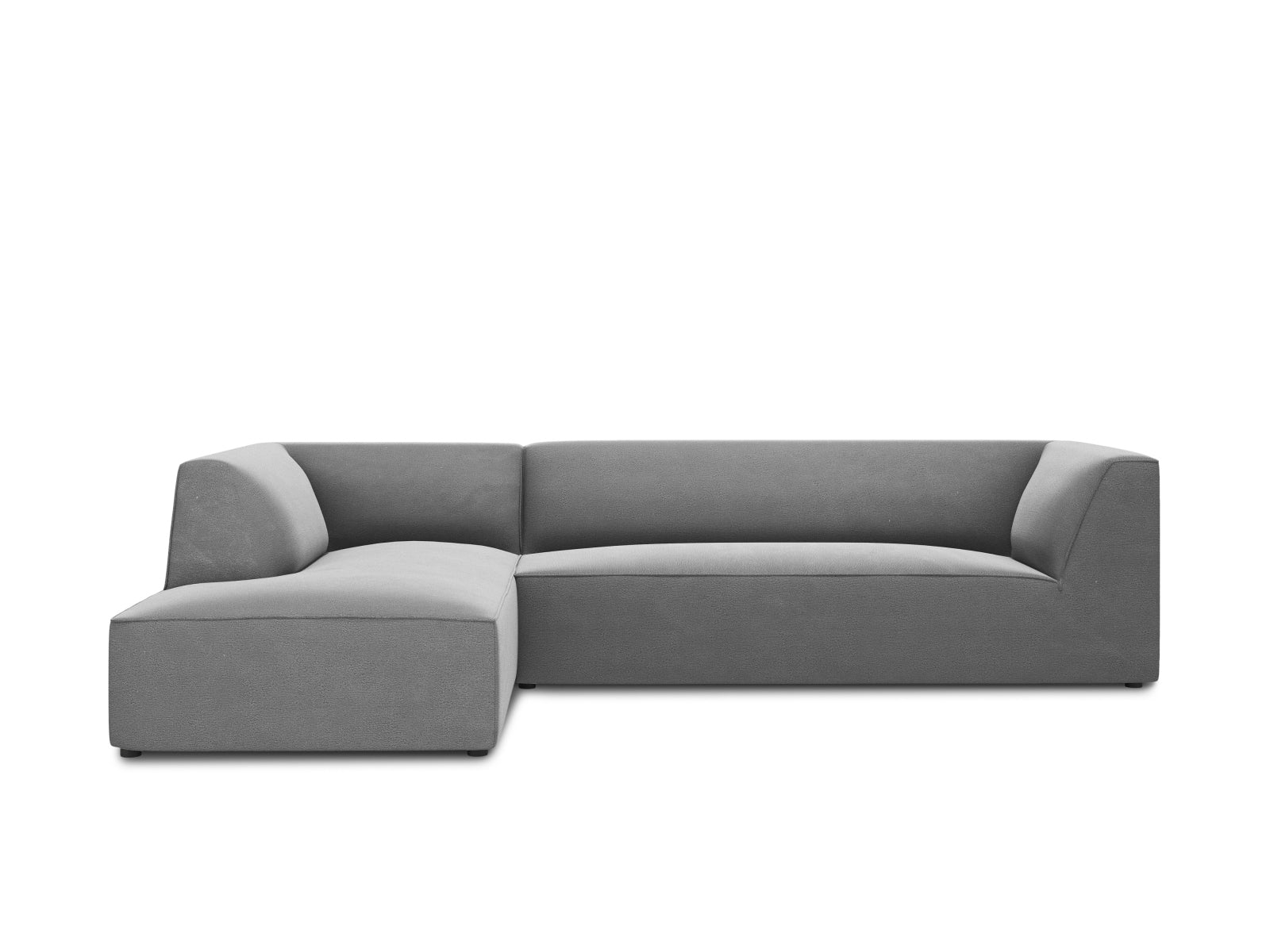 Ruby Velour modulares Ecksofa links 4 Sitzer in Grey-Salvador präsentiert im Onlineshop von KAQTU Design AG. Ecksofa links ist von Micadoni