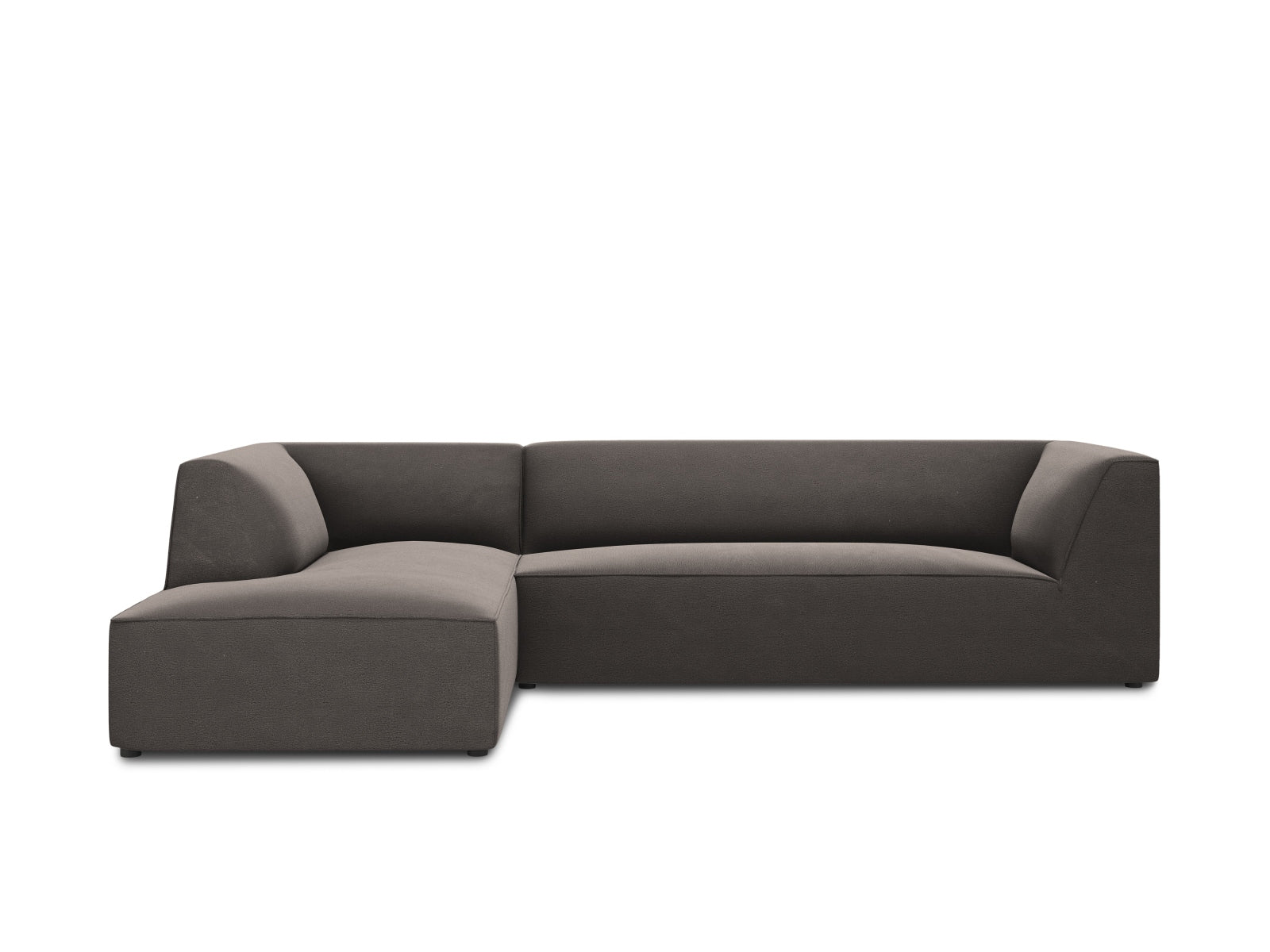 Ruby Velour modulares Ecksofa links 4 Sitzer in Dark Grey-Salvador präsentiert im Onlineshop von KAQTU Design AG. Ecksofa links ist von Micadoni