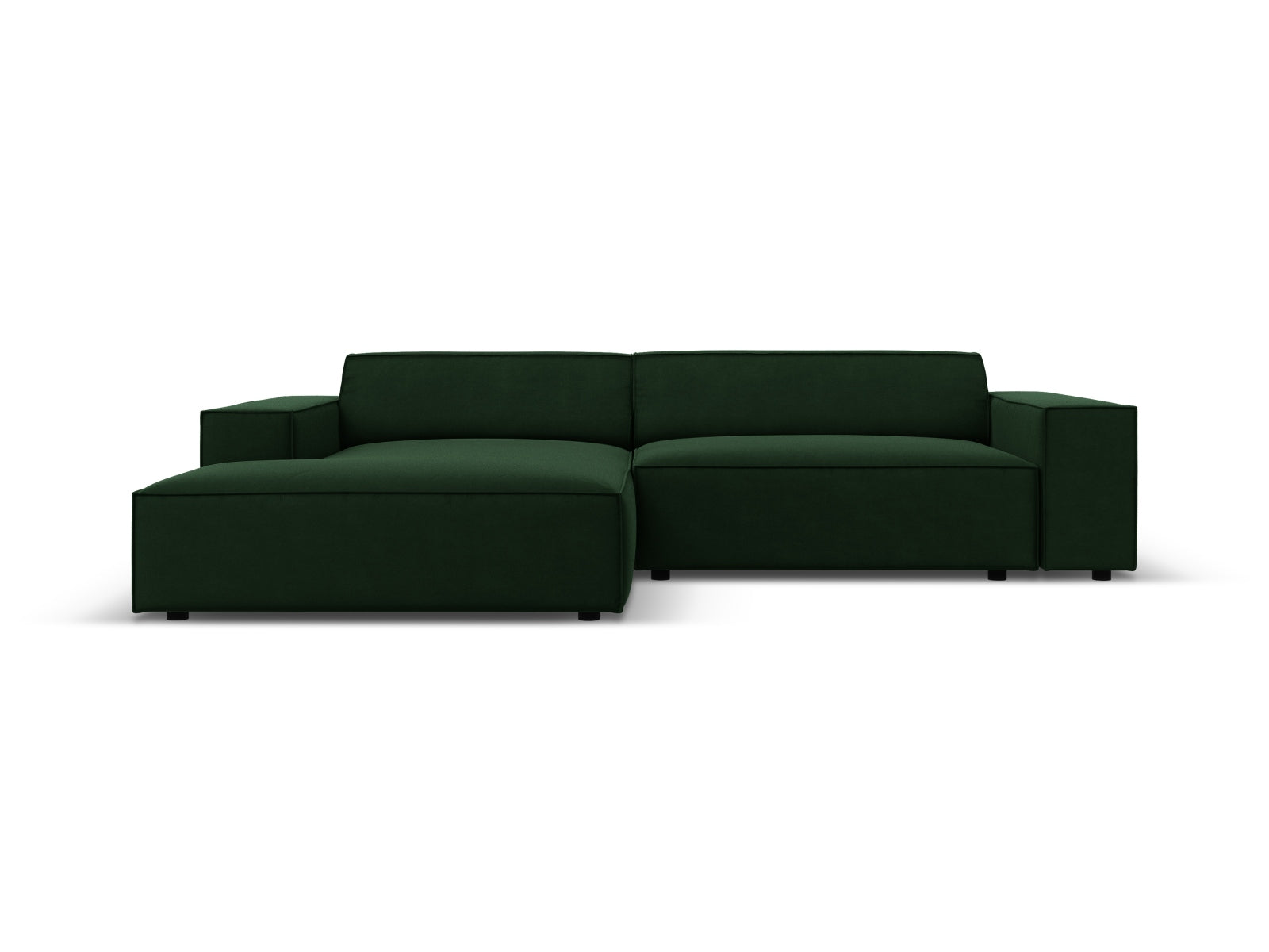 Jodie Velour modulares Ecksofa links, elegantes 3-Sitzer L-Sofa von Micadoni, ideal für stilvolle Wohnräume und gemütliche Abende.