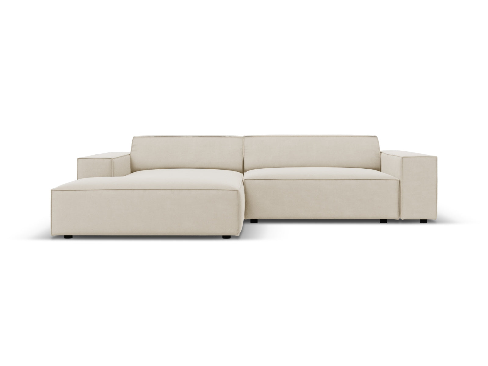Elegantes, linksseitiges 3-Sitzer Ecksofa Jodie Velour von Micadoni, perfekt für moderne Wohnkonzepte und entspannte Atmosphäre.