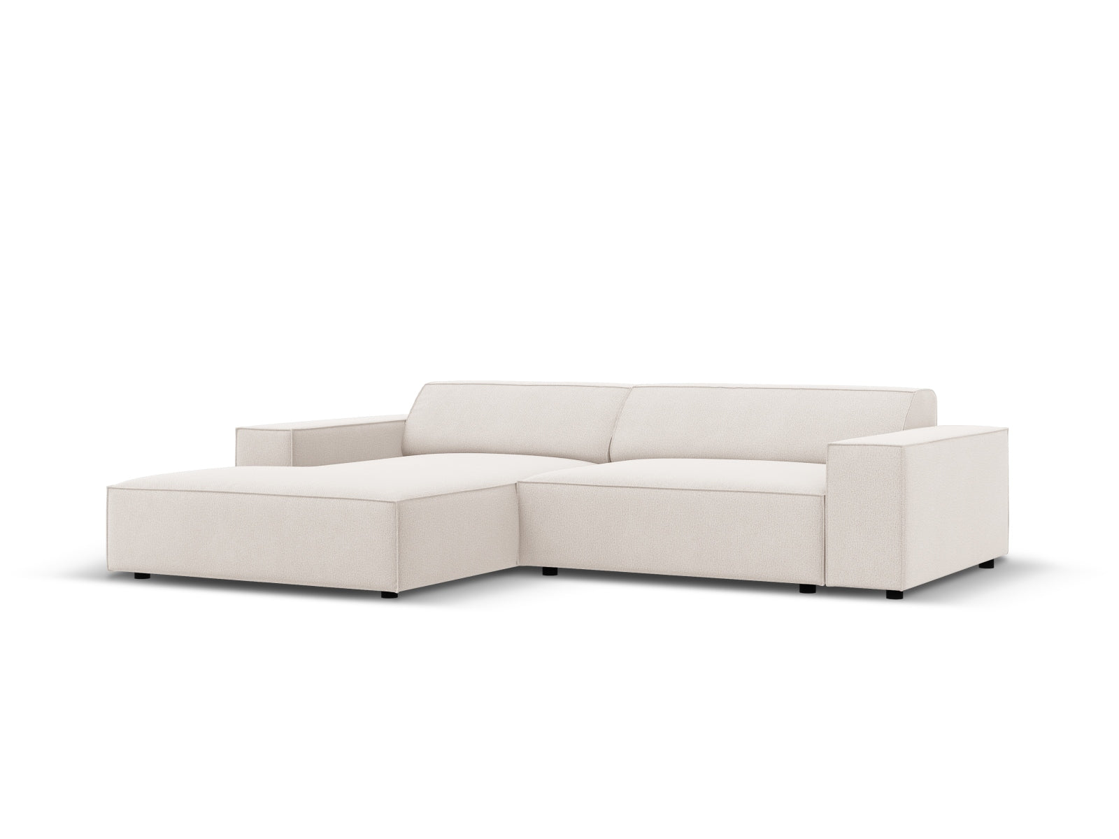 Entdecken Sie das stilvolle Jodie Ecksofa links 3 Sitzer von Micadoni – perfekt für Komfort und individuelle Gestaltung in Ihrem Wohnzimmer.