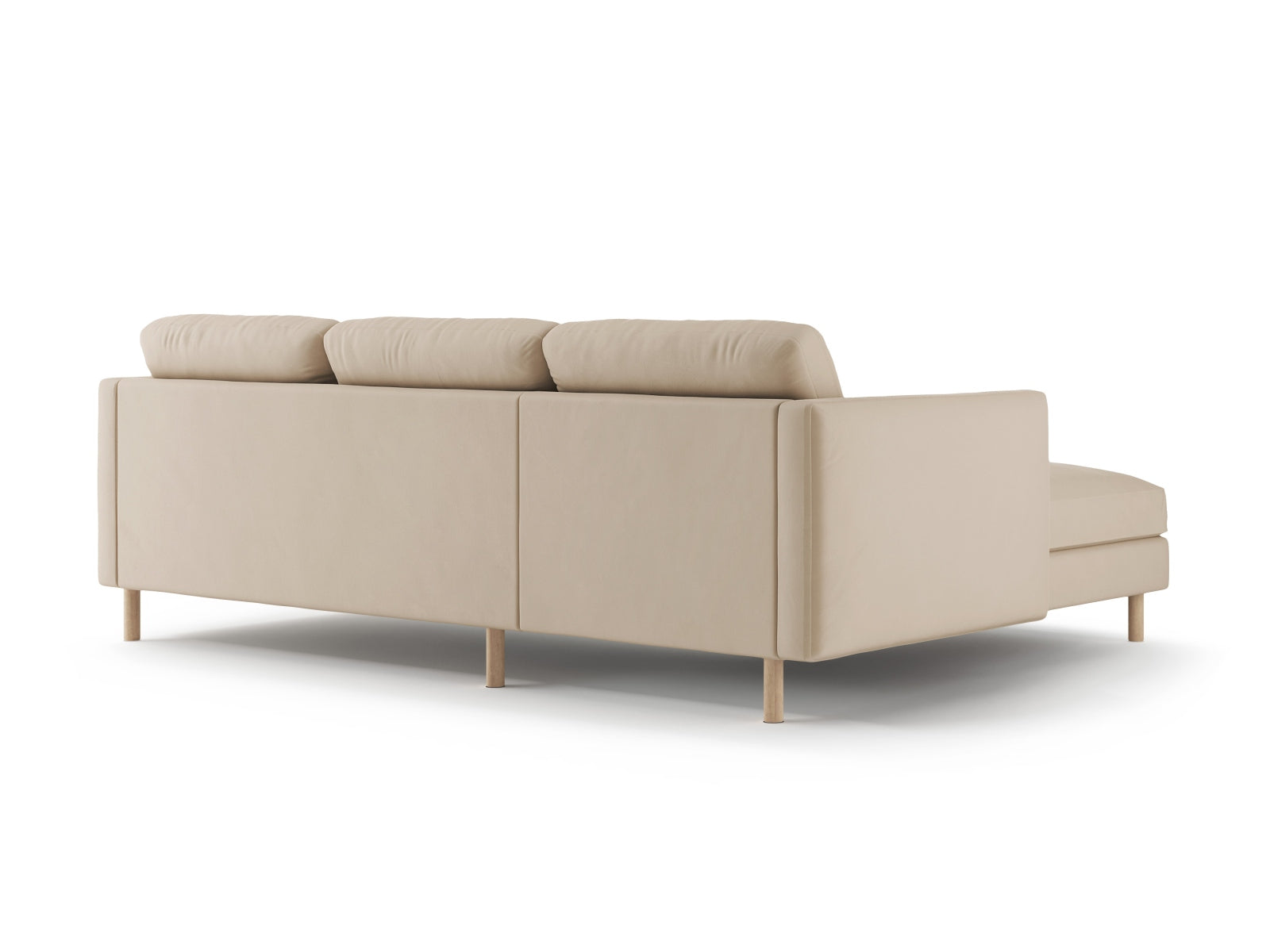 Entdecken Sie das Eden Velour links Ecksofa 3 Sitzer von Micadoni: Hochwertiges Velours, modernes Design und optimaler Komfort für Ihr Zuhause.