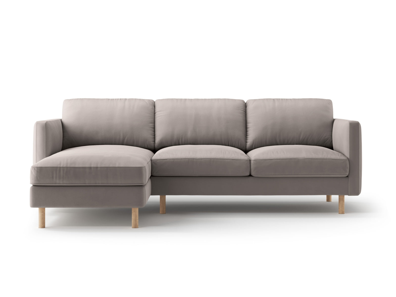 Eden Velour links Ecksofa 3 Sitzer in Warm grey präsentiert im Onlineshop von KAQTU Design AG. Ecksofa links ist von Micadoni
