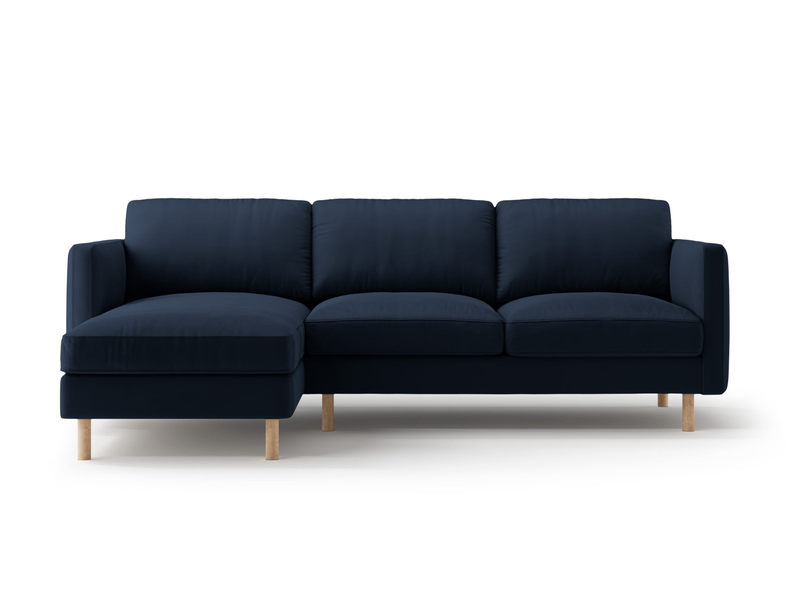 Eden Velour links Ecksofa 3 Sitzer in Dark Blue-Paris präsentiert im Onlineshop von KAQTU Design AG. L-Sofa links ist von Micadoni