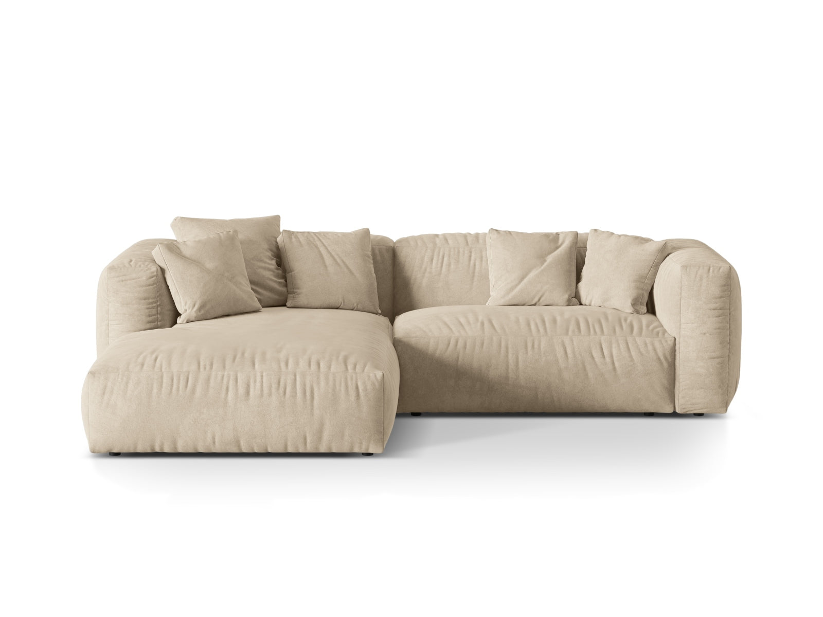 Martina Modulares Ecksofa links 2 Sitzer in Light Beige präsentiert im Onlineshop von KAQTU Design AG. Ecksofa links ist von Micadoni