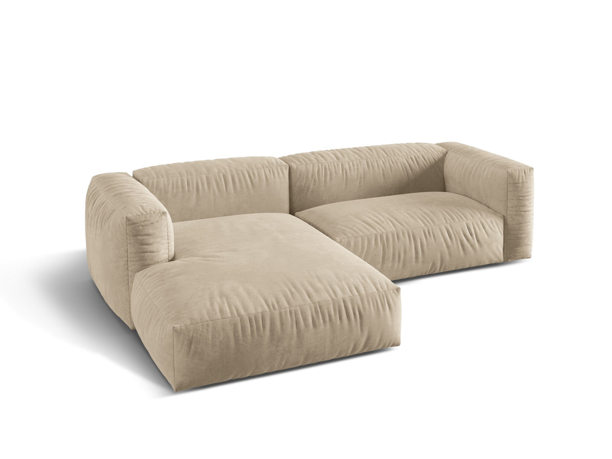 Martina Modulares Ecksofa links 2 Sitzer in Light Beige-Vogue präsentiert im Onlineshop von KAQTU Design AG. L-Sofa links ist von Micadoni