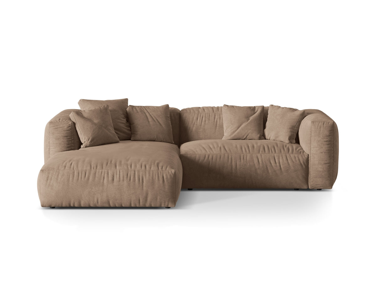 Martina Modulares Ecksofa links 2 Sitzer in Dark Beige-Vogue präsentiert im Onlineshop von KAQTU Design AG. L-Sofa links ist von Micadoni