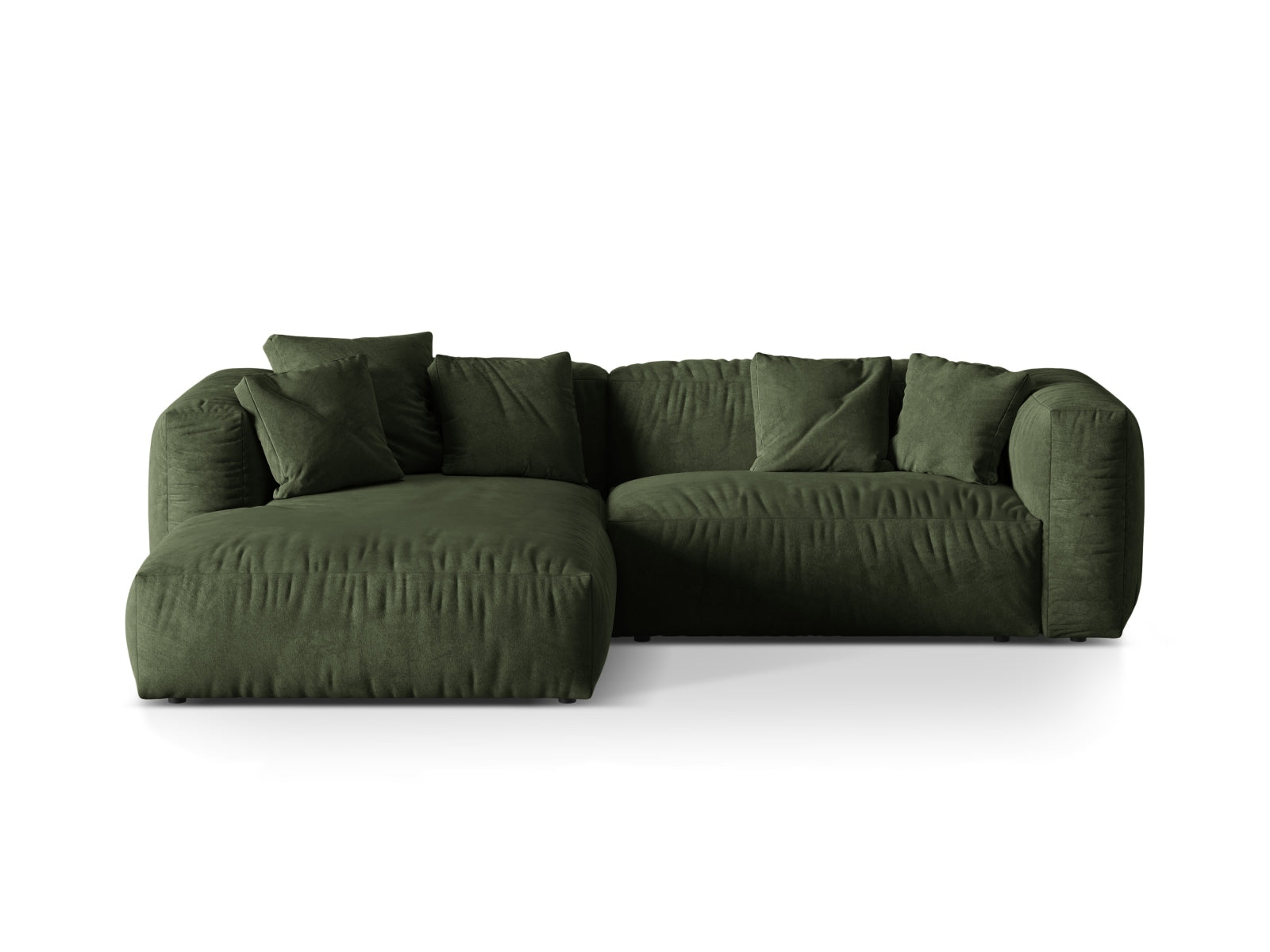 Martina Modulares Ecksofa links 2 Sitzer in Green präsentiert im Onlineshop von KAQTU Design AG. Ecksofa links ist von Micadoni
