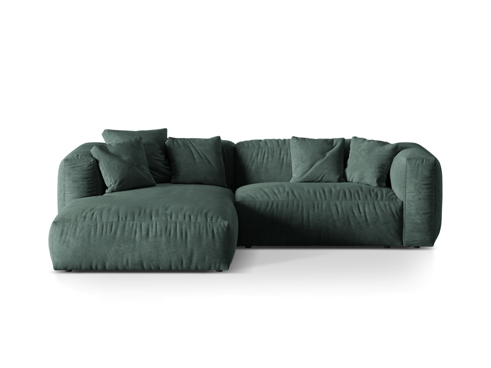 Martina Modulares Ecksofa links 2 Sitzer in Petrol präsentiert im Onlineshop von KAQTU Design AG. Ecksofa links ist von Micadoni