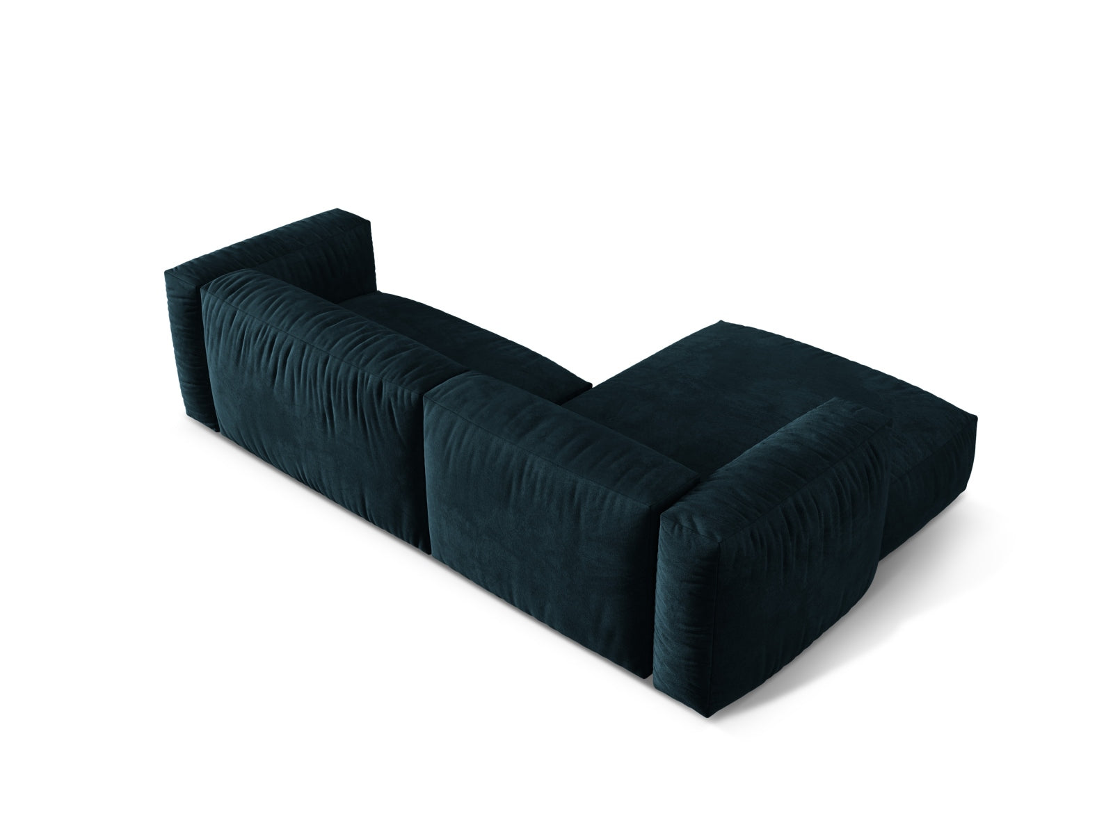 Elegantes, modulares 2-Sitzer Ecksofa Martina in stilvollem Petrol, ideal für entspannte Wohnräume und individuelle Gestaltungsmöglichkeiten.