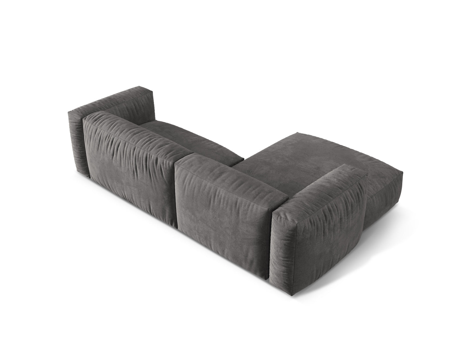 Elegantes, graues 2-Sitzer Ecksofa Martina von Micadoni, linksseitig, vereint modernes Design mit hohem Sitzkomfort für Ihr Zuhause.