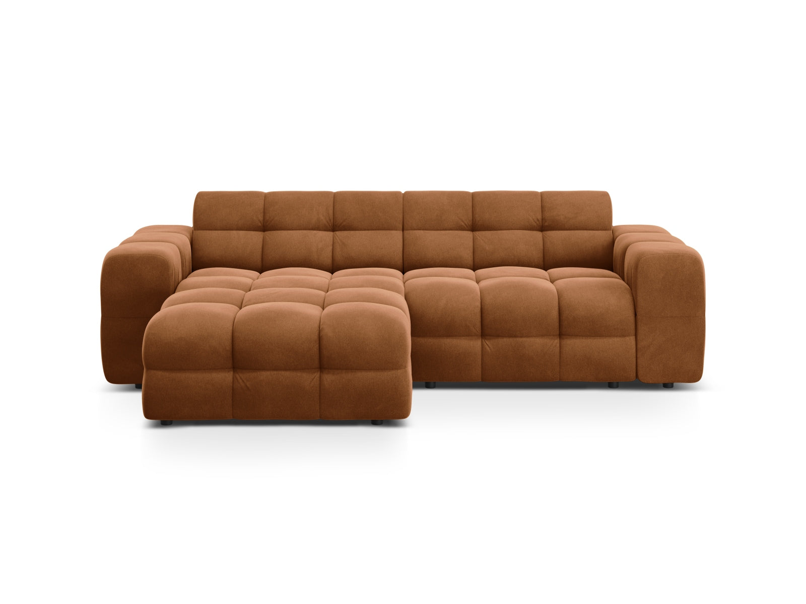 Kendal Velour links Ecksofa 4 Sitzer in Camel-Magic Velvet präsentiert im Onlineshop von KAQTU Design AG. L-Sofa links ist von Micadoni