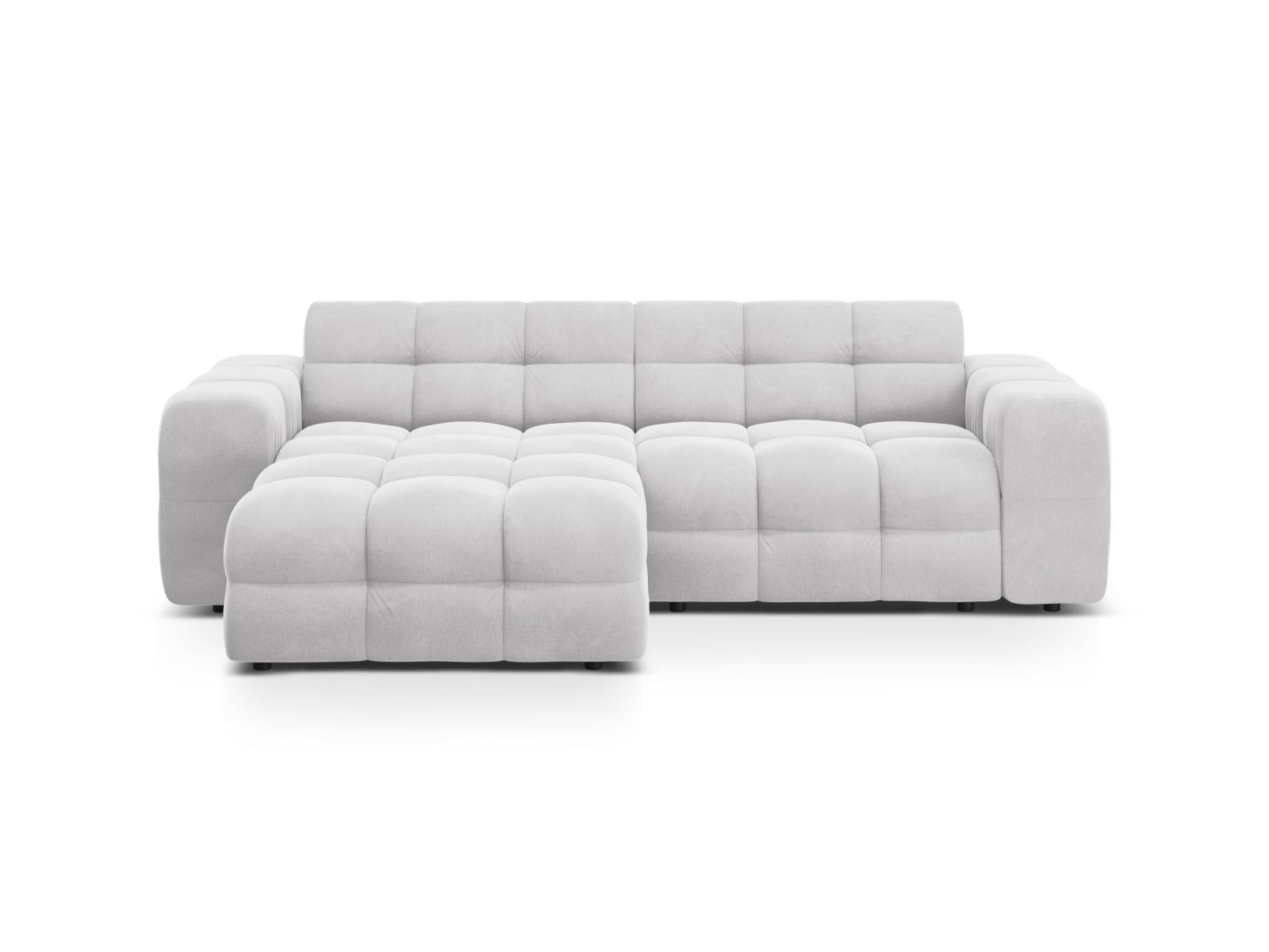 Kendal Velour links Ecksofa 4 Sitzer in Light Grey-Magic Velvet präsentiert im Onlineshop von KAQTU Design AG. L-Sofa links ist von Micadoni
