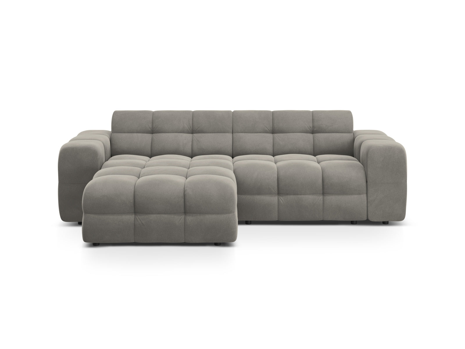 Kendal Velour links Ecksofa 4 Sitzer in Dark Grey präsentiert im Onlineshop von KAQTU Design AG. Ecksofa links ist von Micadoni