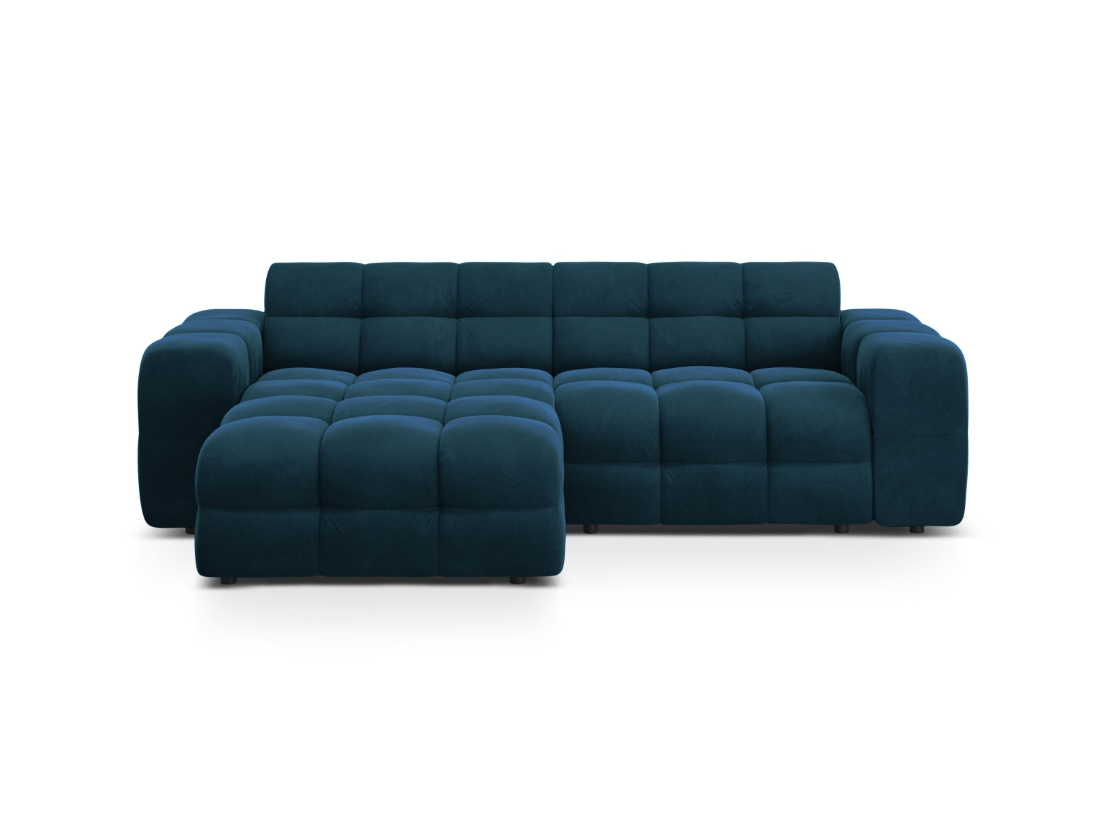 Kendal Velour links Ecksofa 4 Sitzer in Navy Blue-Magic Velvet präsentiert im Onlineshop von KAQTU Design AG. L-Sofa links ist von Micadoni