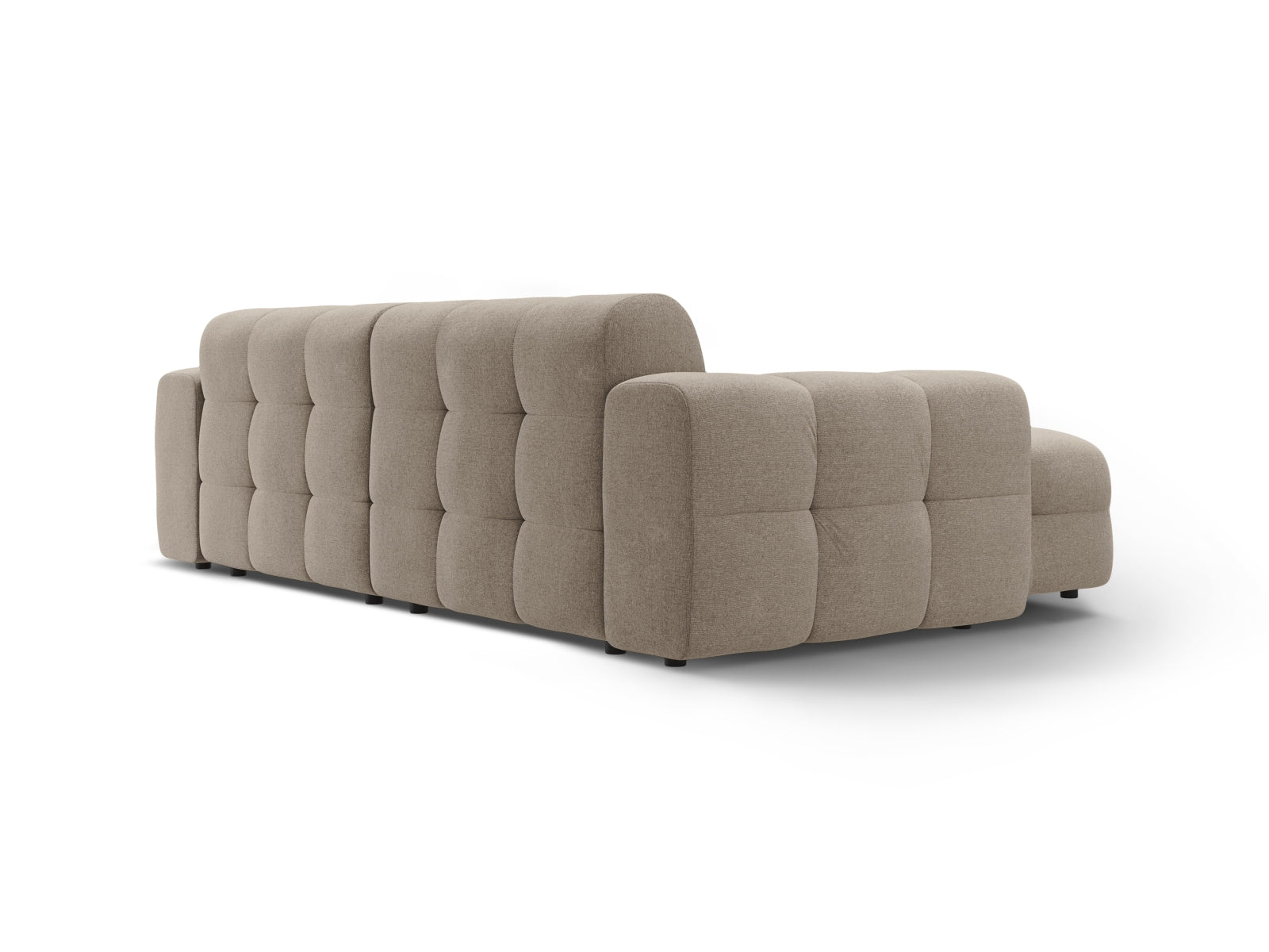 Elegantes Kendal Ecksofa links in dunkelbeige, ideal für gemütliche Abende und stilvolle Einrichtung in jedem Wohnzimmer.