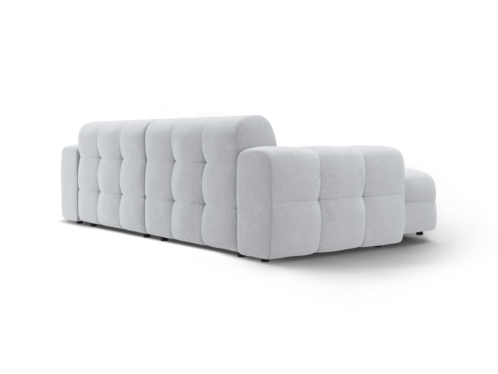 Modernes Kendal Ecksofa links, 4-Sitzer in dezentem Grau, ideal für gemütliche Wohnräume. Hochwertige Materialien von Micadoni.