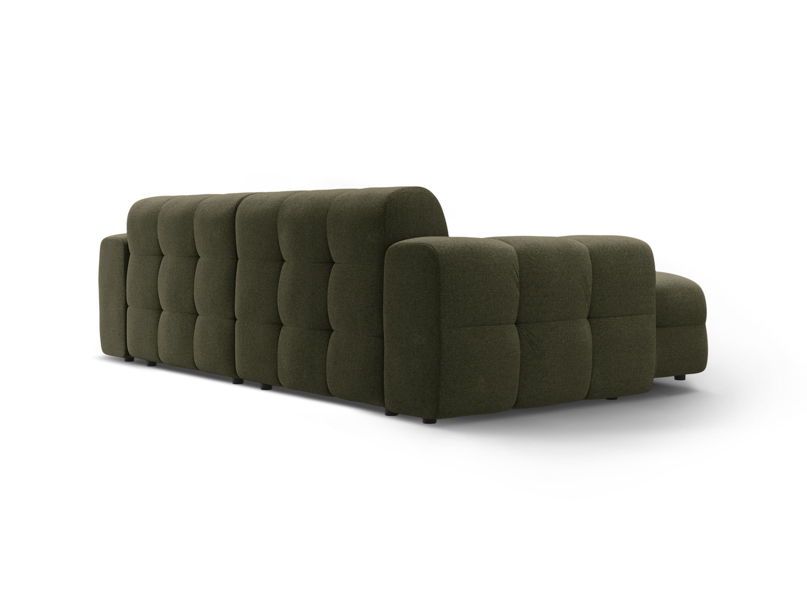 Stylisches Kendal Ecksofa links in Amazon Green-Ottawa, ideal für entspannte Abende. 4-Sitzer von Micadoni vereint Eleganz und Komfort.