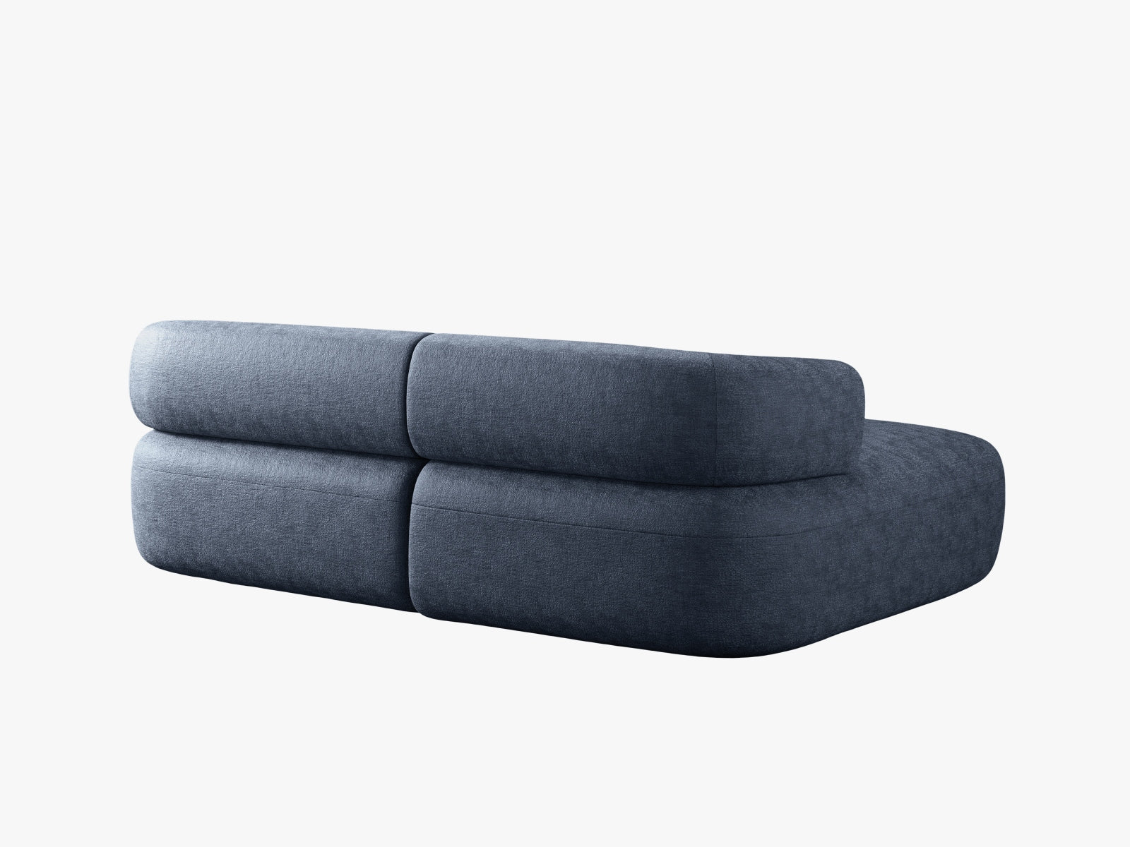 Modernes 5-Sitzer Ecksofa Jenny von Micadoni, linksseitig, in ansprechendem Blau, ideal für stilvolle Wohnräume und gemütliche Abende.