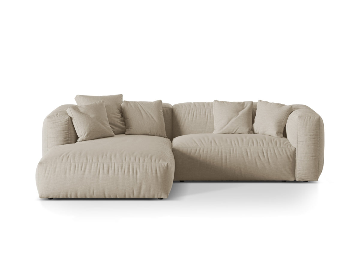 Martina Modulares Ecksofa links 2 Sitzer in Light Beige-Boston präsentiert im Onlineshop von KAQTU Design AG. L-Sofa links ist von Micadoni