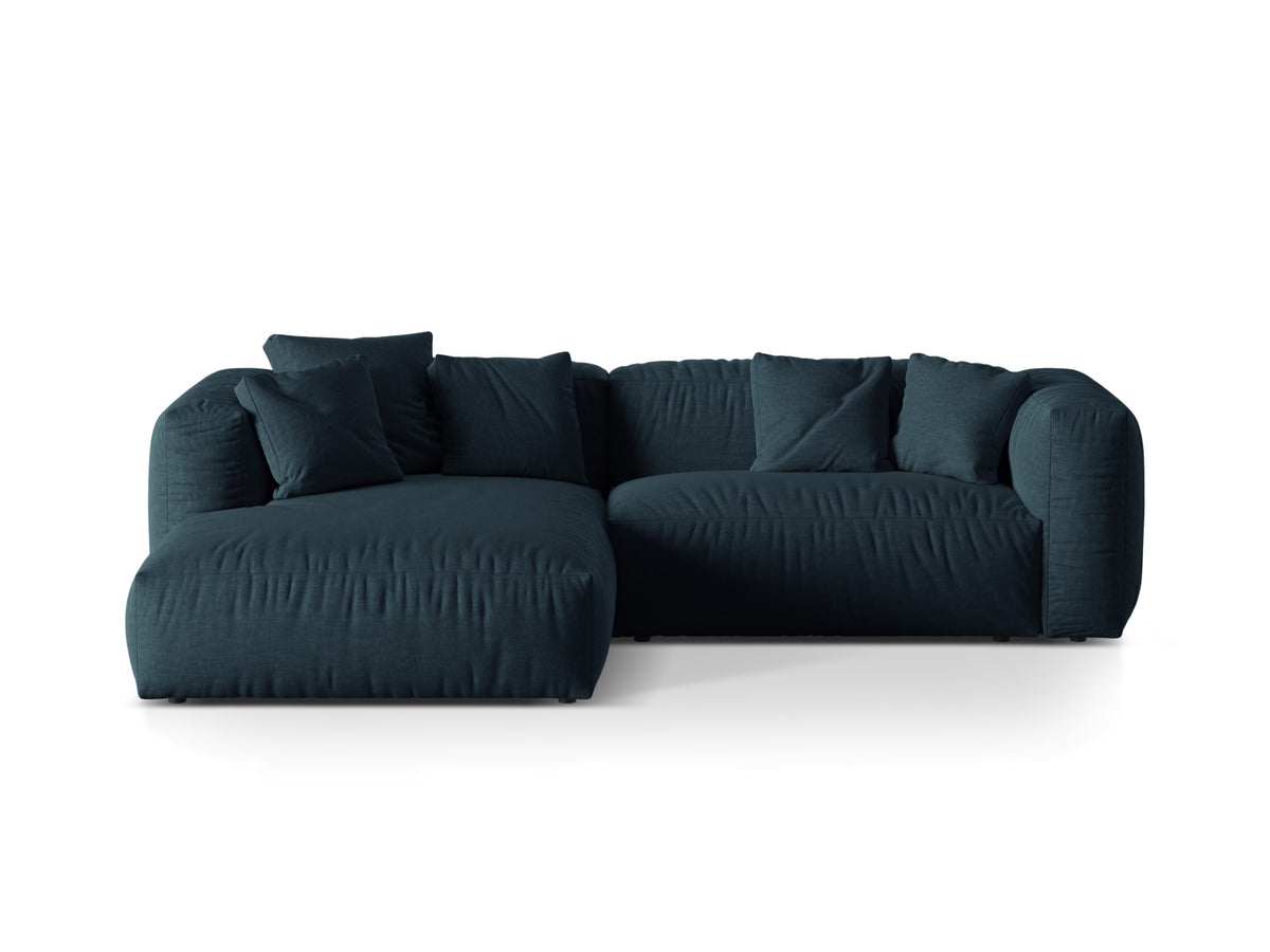 Martina Modulares Ecksofa links 2 Sitzer in Blue Jeans-Boston präsentiert im Onlineshop von KAQTU Design AG. L-Sofa links ist von Micadoni