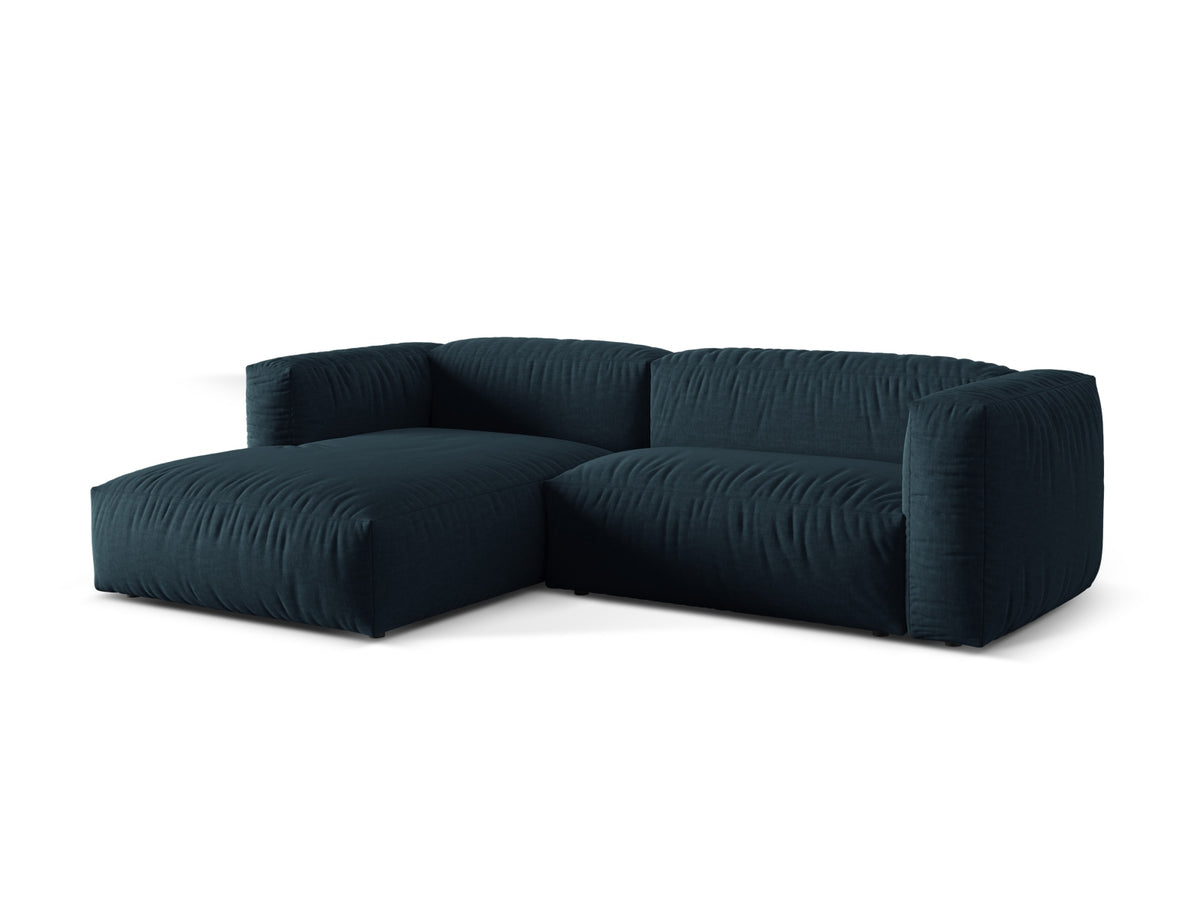 Martina Modulares Ecksofa links 2 Sitzer in Blue Jeans-Boston präsentiert im Onlineshop von KAQTU Design AG. L-Sofa links ist von Micadoni