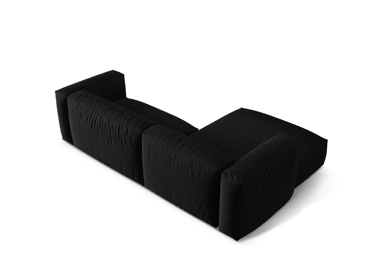 Martina Modulares Ecksofa links 2 Sitzer in Black-Boston präsentiert im Onlineshop von KAQTU Design AG. L-Sofa links ist von Micadoni