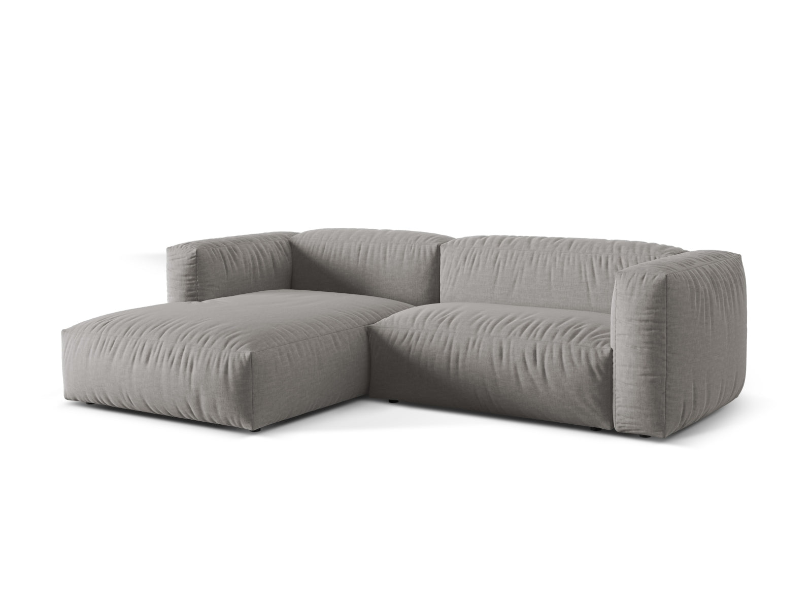 Martina Modulares Ecksofa links 2 Sitzer in Light Grey-Boston präsentiert im Onlineshop von KAQTU Design AG. L-Sofa links ist von Micadoni