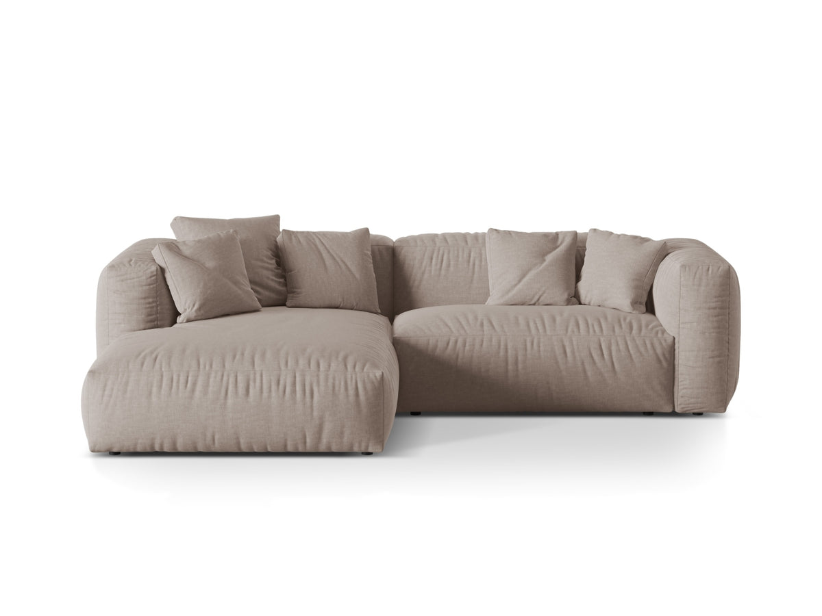 Martina Modulares Ecksofa links 2 Sitzer in Dark Beige-Boston präsentiert im Onlineshop von KAQTU Design AG. L-Sofa links ist von Micadoni