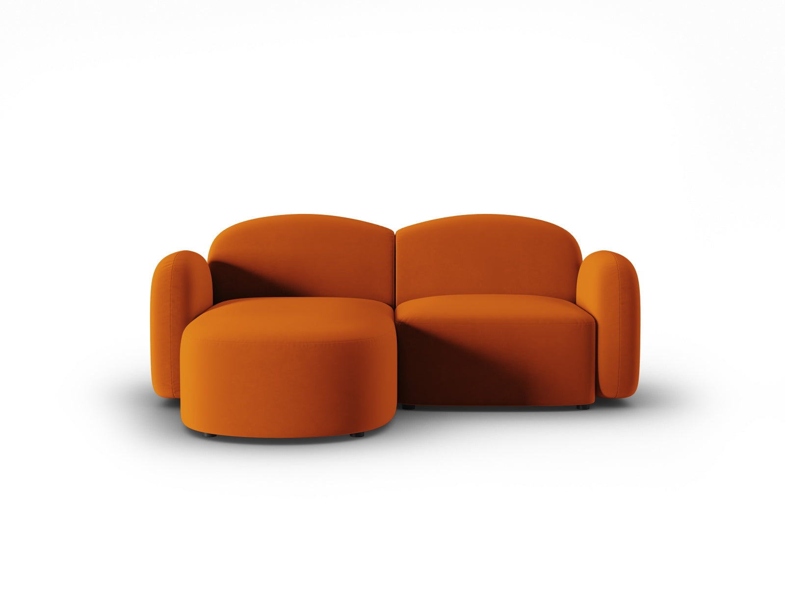 Blair Velour links Ecksofa 3 Sitzer in Terracotta präsentiert im Onlineshop von KAQTU Design AG. Ecksofa links ist von Micadoni