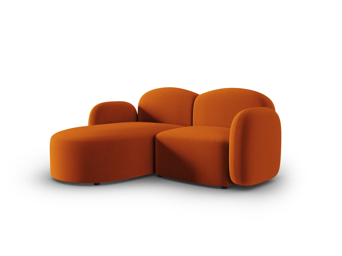 Blair Velour links Ecksofa 3 Sitzer in Terracotta-Casino präsentiert im Onlineshop von KAQTU Design AG. L-Sofa links ist von Micadoni