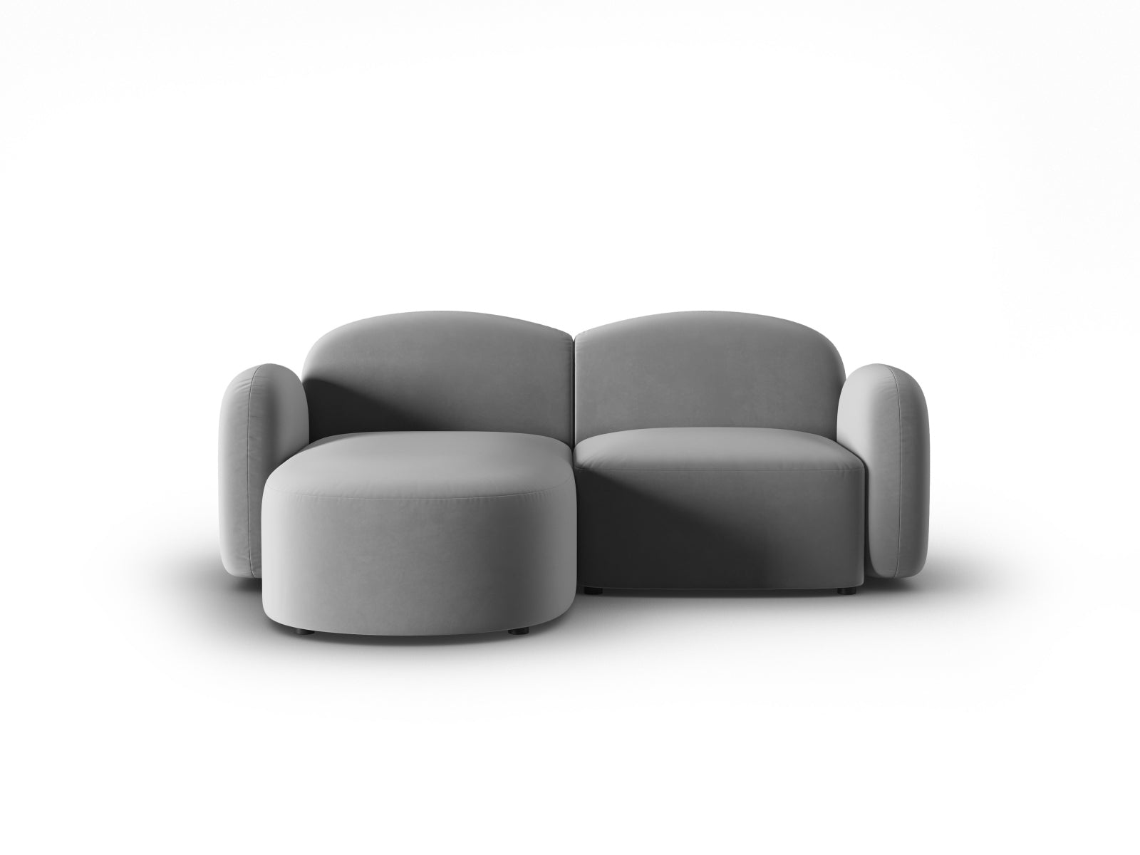 Blair Velour links Ecksofa 3 Sitzer in Light Grey präsentiert im Onlineshop von KAQTU Design AG. Ecksofa links ist von Micadoni