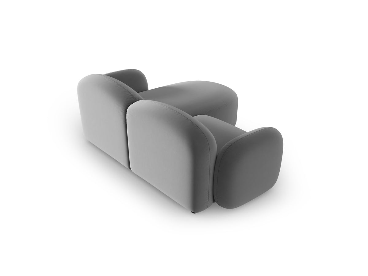 Blair Velour links Ecksofa 3 Sitzer in Light Grey-Casino präsentiert im Onlineshop von KAQTU Design AG. L-Sofa links ist von Micadoni