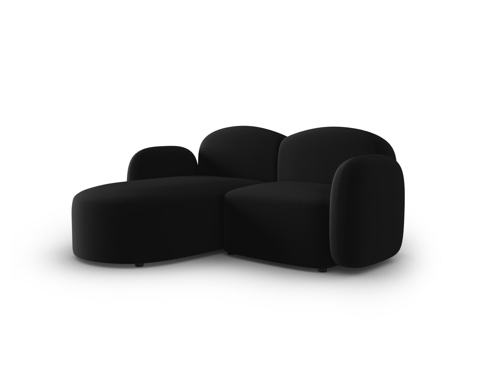 Entdecken Sie das elegante Blair Velour links Ecksofa 3-Sitzer von Micadoni – perfekt für stilvolle Wohnzimmer und entspannte Stunden.