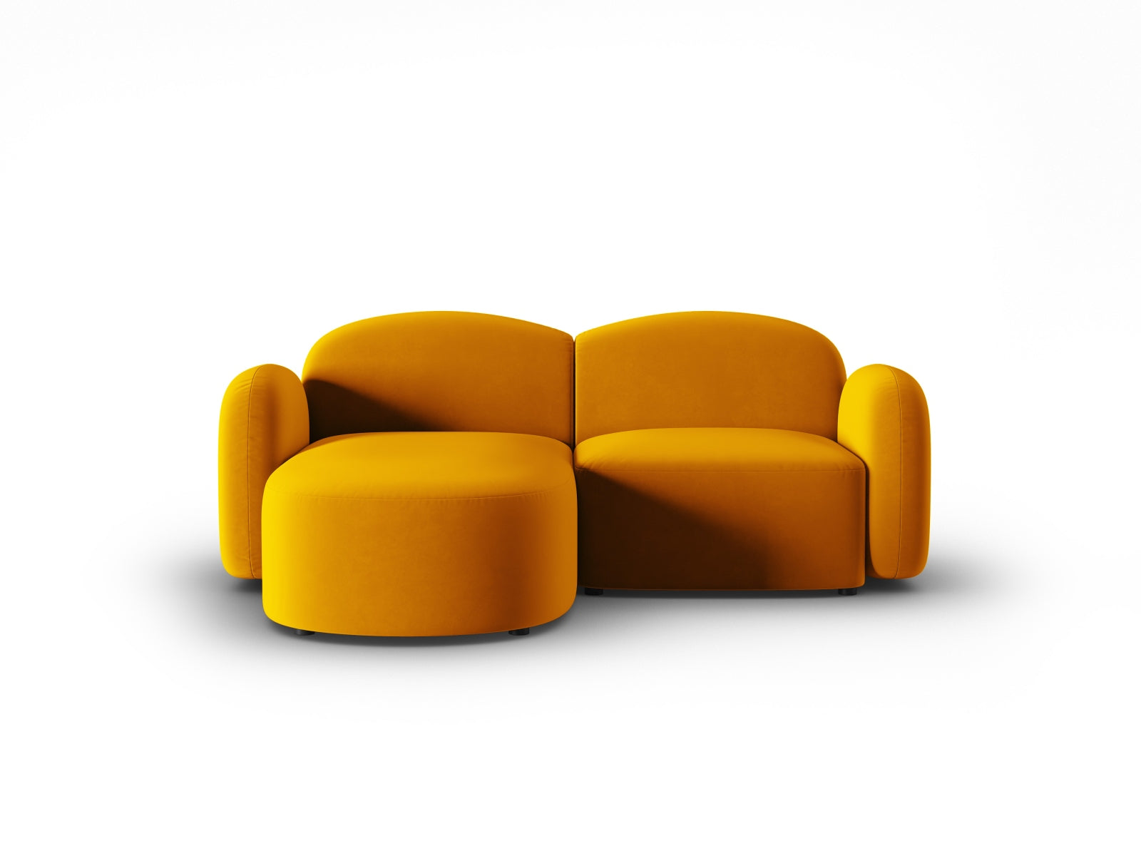 Blair Velour links Ecksofa 3 Sitzer in Yellow präsentiert im Onlineshop von KAQTU Design AG. Ecksofa links ist von Micadoni