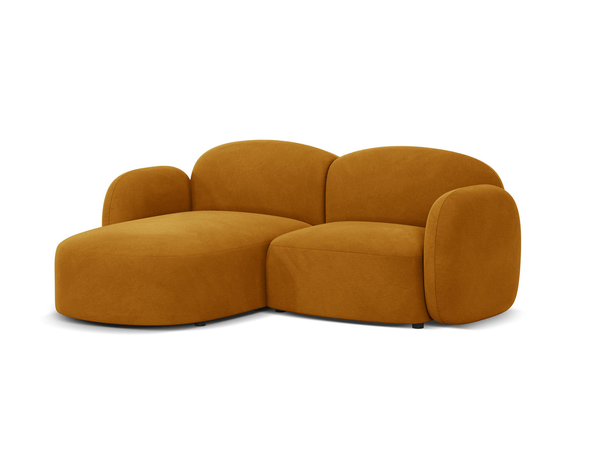 Blair Velour links Ecksofa 3 Sitzer in Yellow-Casino präsentiert im Onlineshop von KAQTU Design AG. L-Sofa links ist von Micadoni