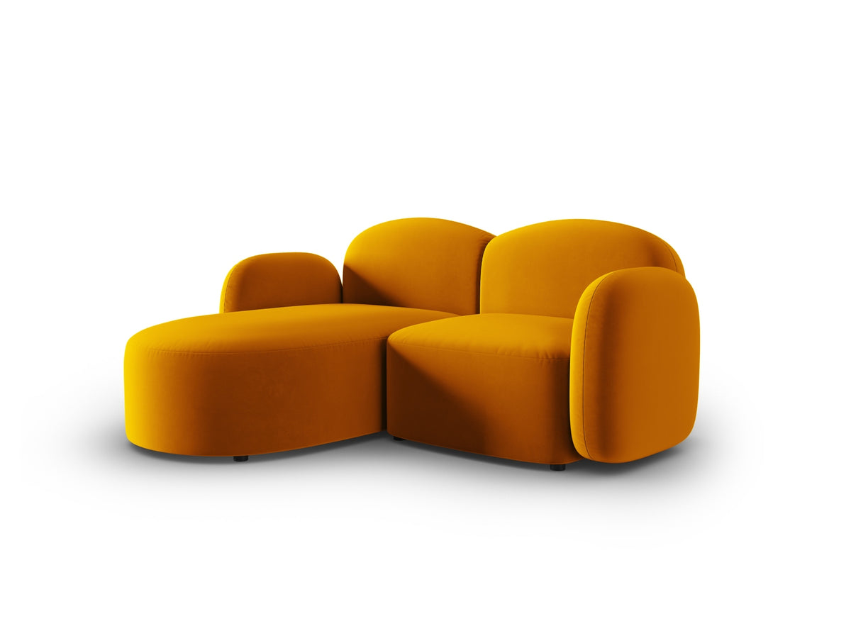Blair Velour links Ecksofa 3 Sitzer in Yellow-Casino präsentiert im Onlineshop von KAQTU Design AG. L-Sofa links ist von Micadoni