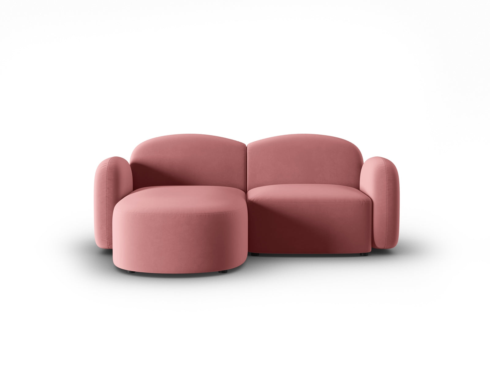 Stilvolles linksseitiges Ecksofa Blair Velour von Micadoni, perfekt für entspannte Stunden und modernes Wohndesign.