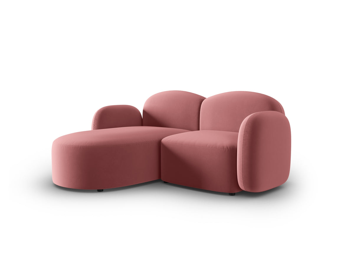 Blair Velour links Ecksofa 3 Sitzer in Flamingo-Casino präsentiert im Onlineshop von KAQTU Design AG. L-Sofa links ist von Micadoni