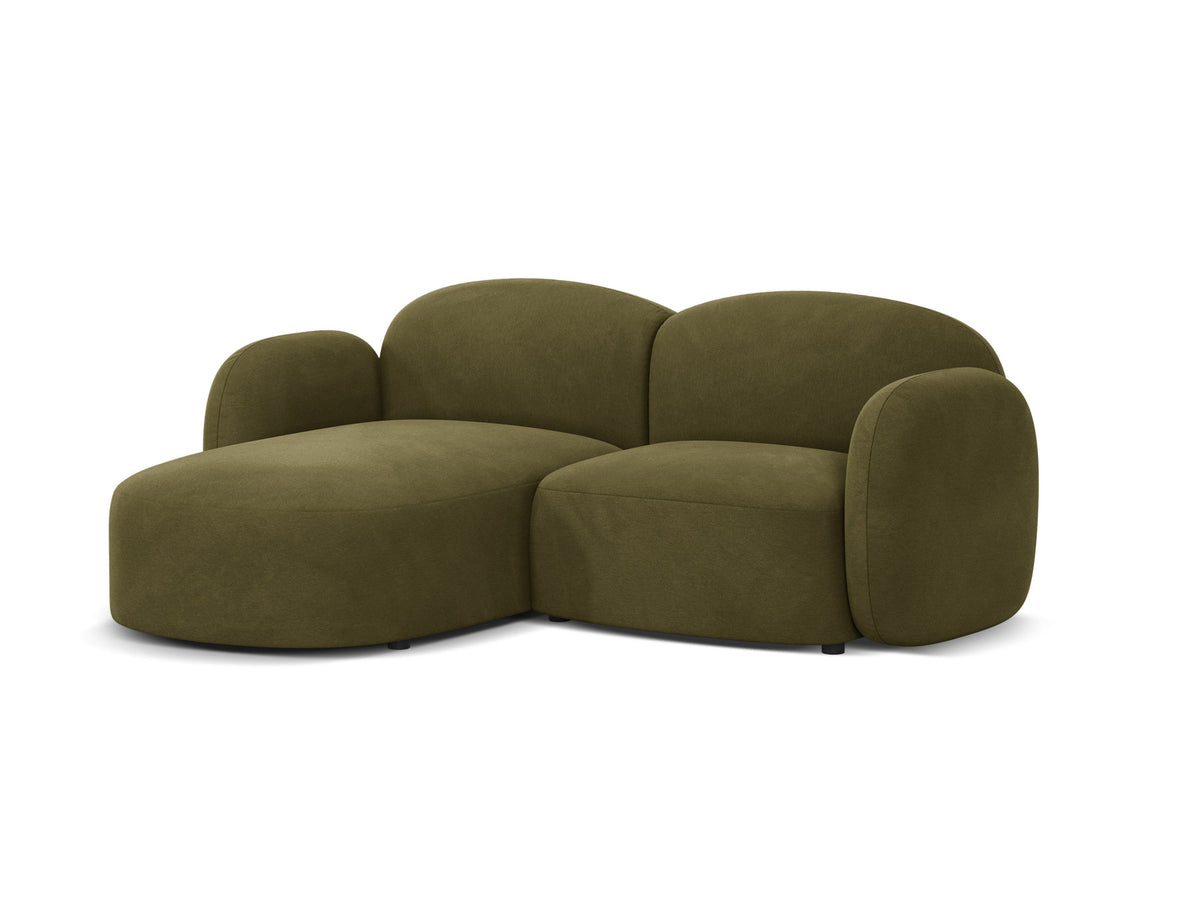 Blair Velour links Ecksofa 3 Sitzer in Light Green-Casino präsentiert im Onlineshop von KAQTU Design AG. L-Sofa links ist von Micadoni