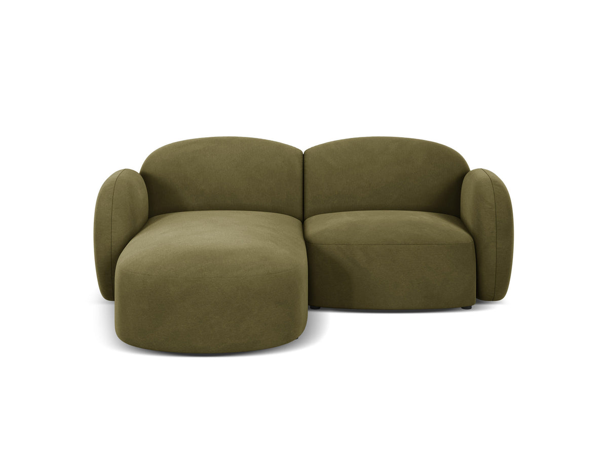 Blair Velour links Ecksofa 3 Sitzer in Light Green-Casino präsentiert im Onlineshop von KAQTU Design AG. L-Sofa links ist von Micadoni