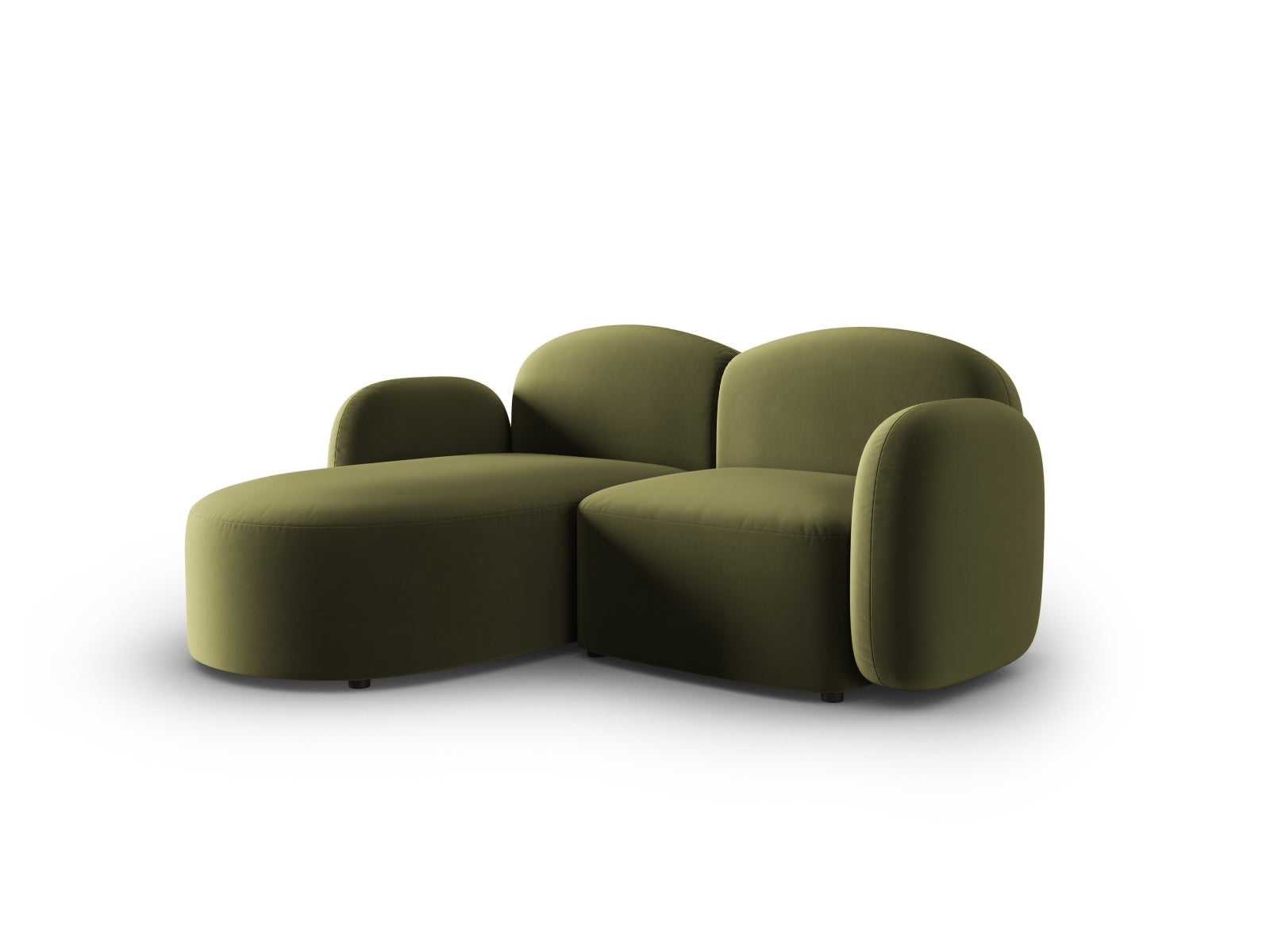 Erleben Sie das stilvolle Blair Velour links Ecksofa 3-Sitzer von Micadoni – ideal für moderne Wohnzimmer und gemütliche Abende.