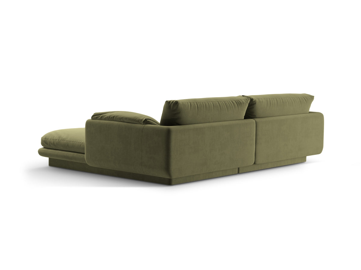 Torino Velour links Ecksofa 3 Sitzer in Light Green-Casino präsentiert im Onlineshop von KAQTU Design AG. L-Sofa links ist von Micadoni