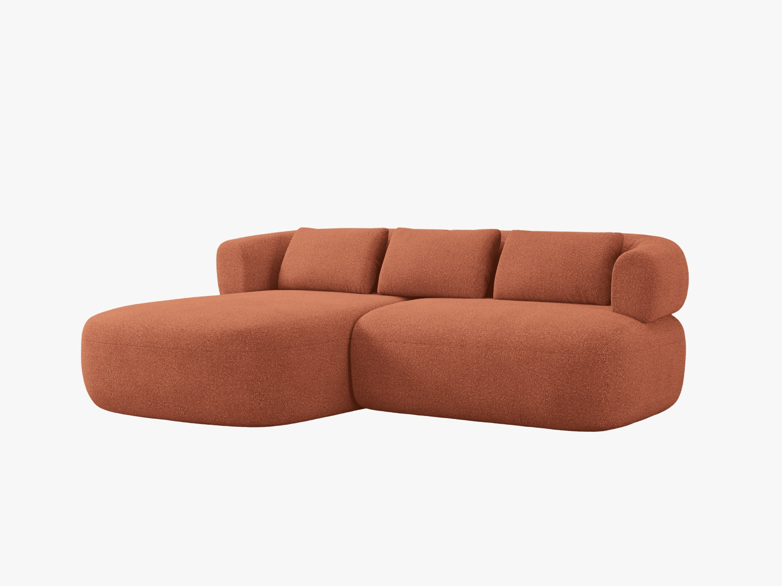 Elegantes 5-Sitzer Ecksofa Jenny links im trendigen Brick-Stil, perfekt für entspannte Abende und stilvolle Wohnräume.