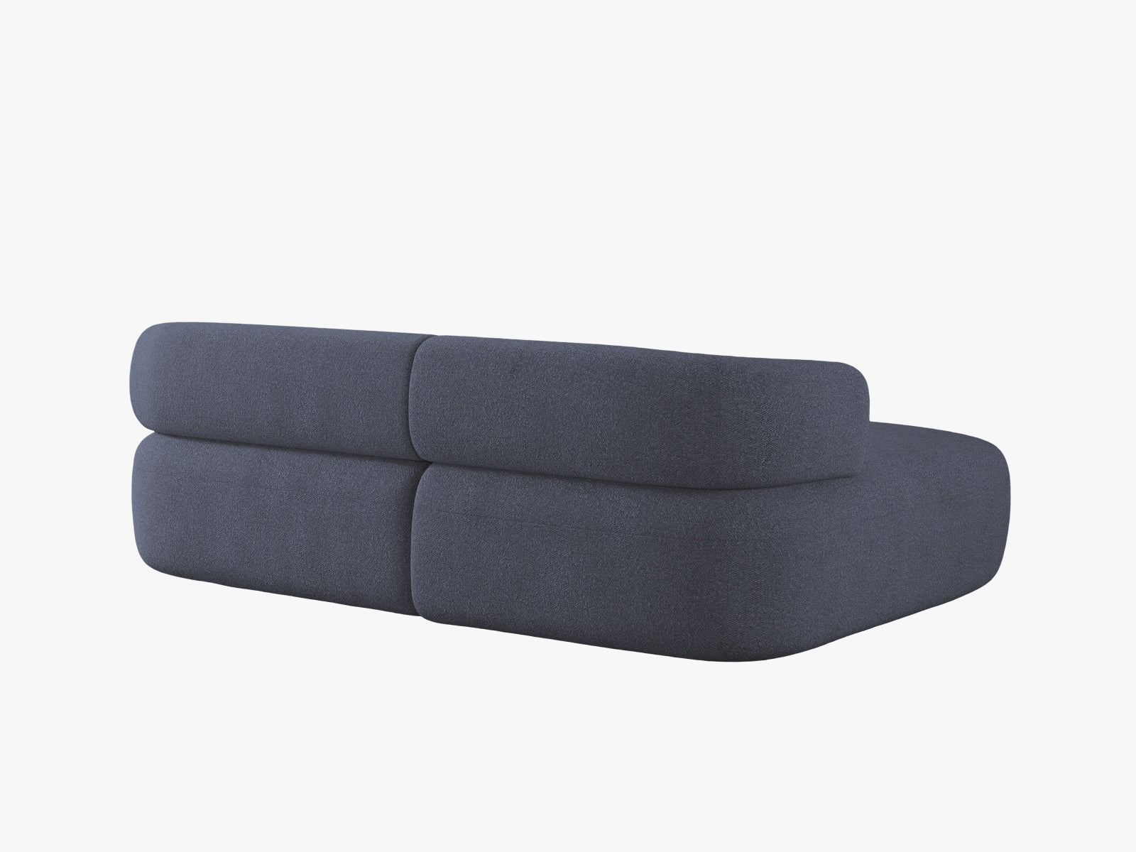 Modernes 5-Sitzer Ecksofa Jenny links in stilvollem Blau, perfekt für gemütliche Stunden. Hochwertige Verarbeitung von Micadoni.