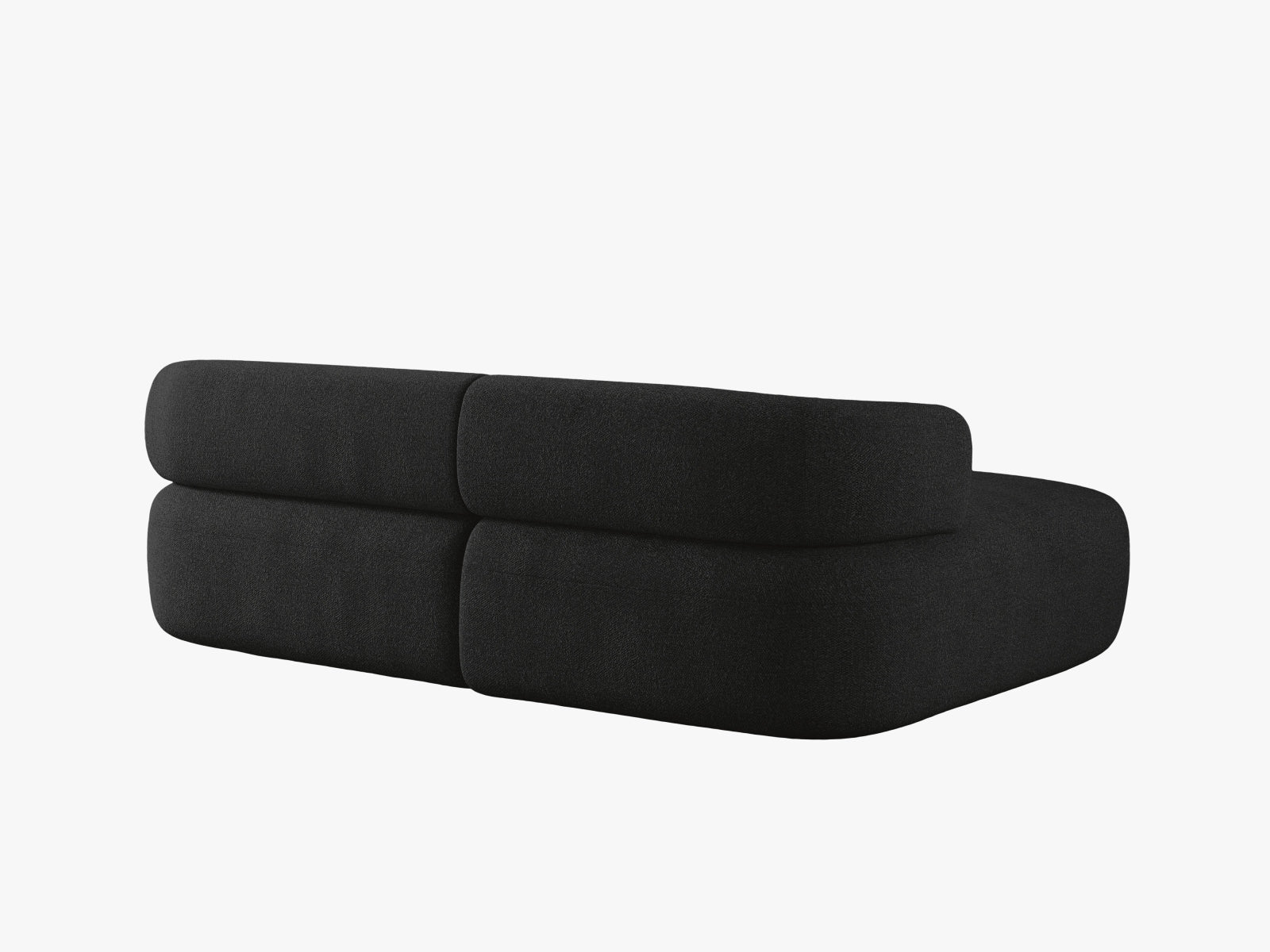 Elegantes 5-Sitzer Ecksofa Jenny von Micadoni, linksseitig, in zeitlosem Schwarz, perfekt für moderne Wohnkonzepte und gemütliche Abende.