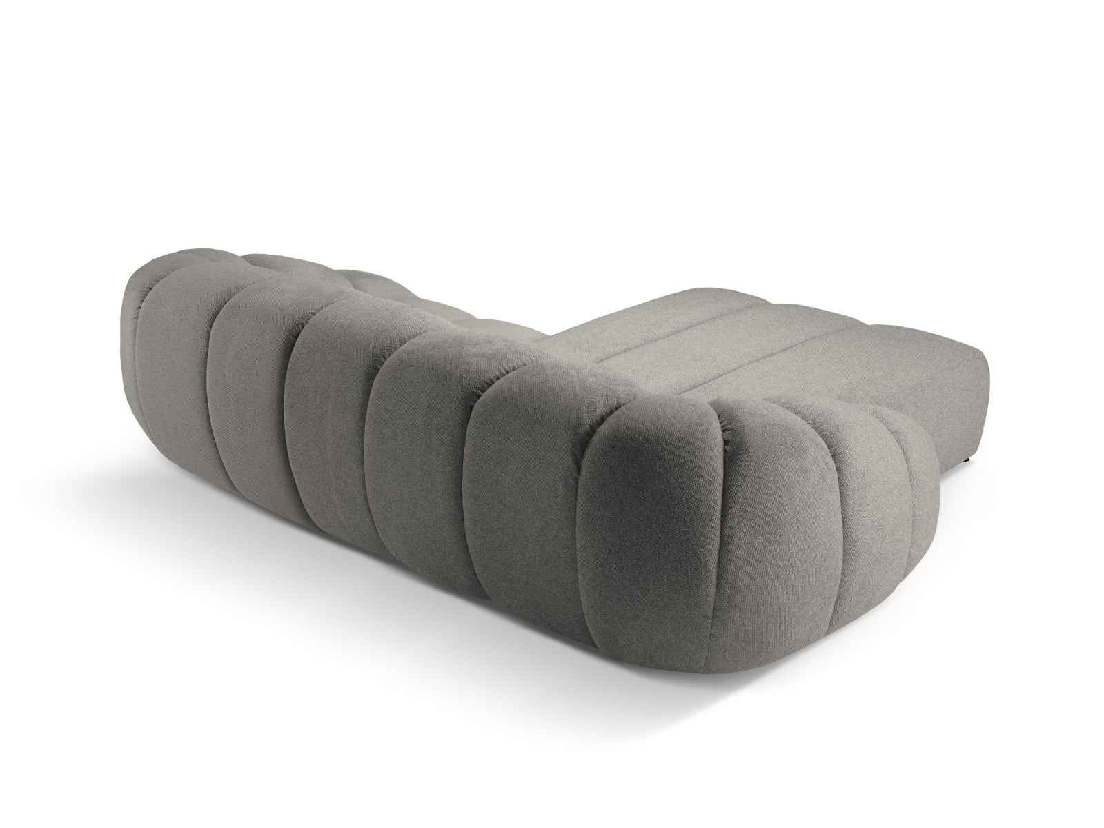 Stilvolles linksseitiges 3-Sitzer Ecksofa Diana in modernem Grau, ideal für einladende Wohnräume, erhältlich bei Micadoni.