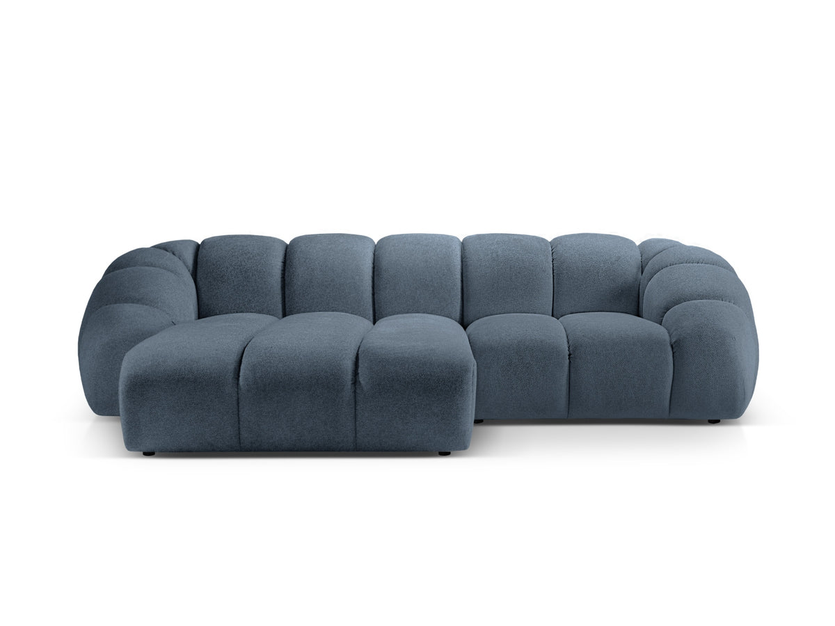 Diana Ecksofa links 3 Sitzer in Blue Jeans-Bubble präsentiert im Onlineshop von KAQTU Design AG. L-Sofa links ist von Micadoni