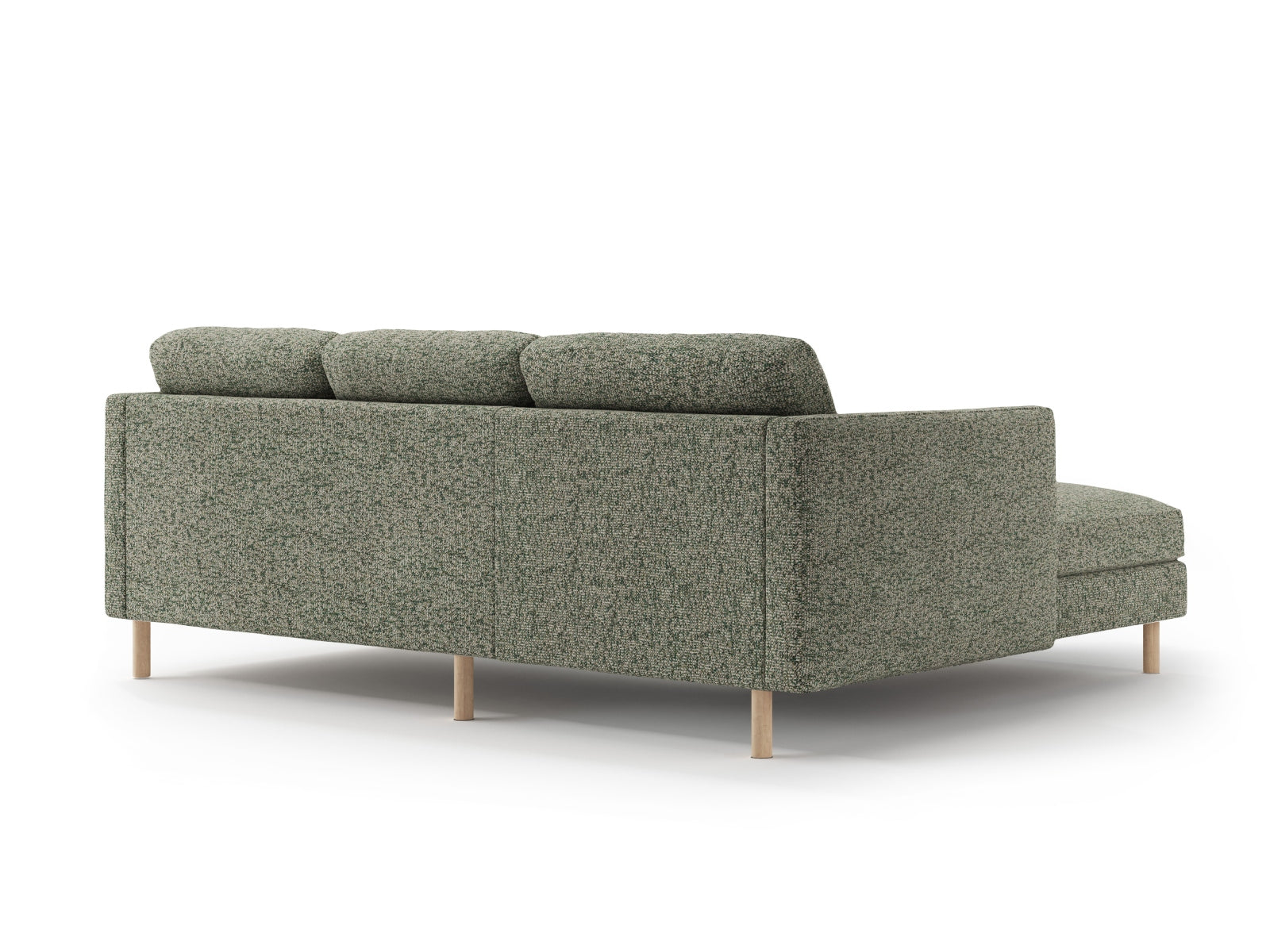 Erleben Sie das stilvolle Eden Ecksofa links 3 Sitzer von Micadoni. Luxuriöses Velours, zeitgemässes Design und optimaler Sitzkomfort für Ihr Zuhause.