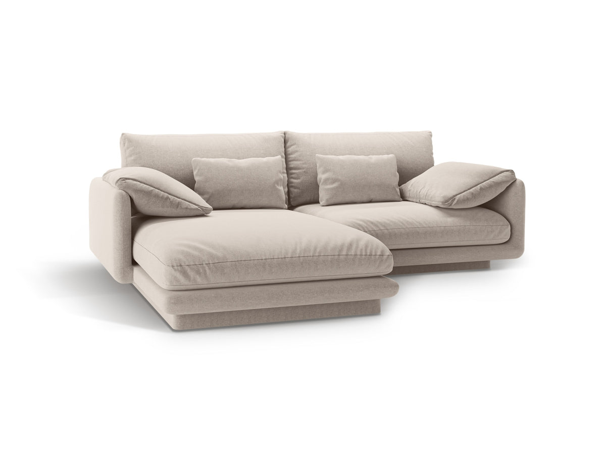 Torino Ecksofa links 3 Sitzer in Light Beige-Wind präsentiert im Onlineshop von KAQTU Design AG. L-Sofa links ist von Micadoni